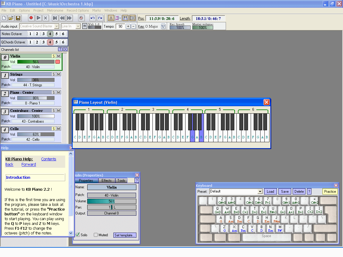 Screenshot of KB Piano