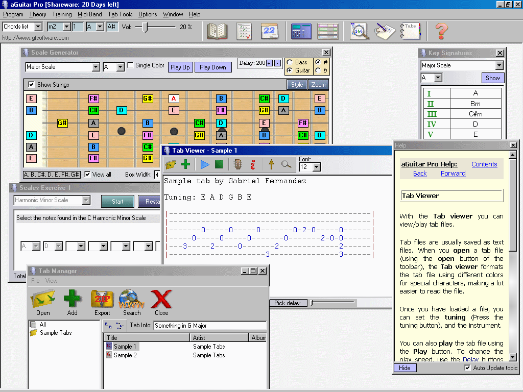 Screenshot of aGuitar Pro